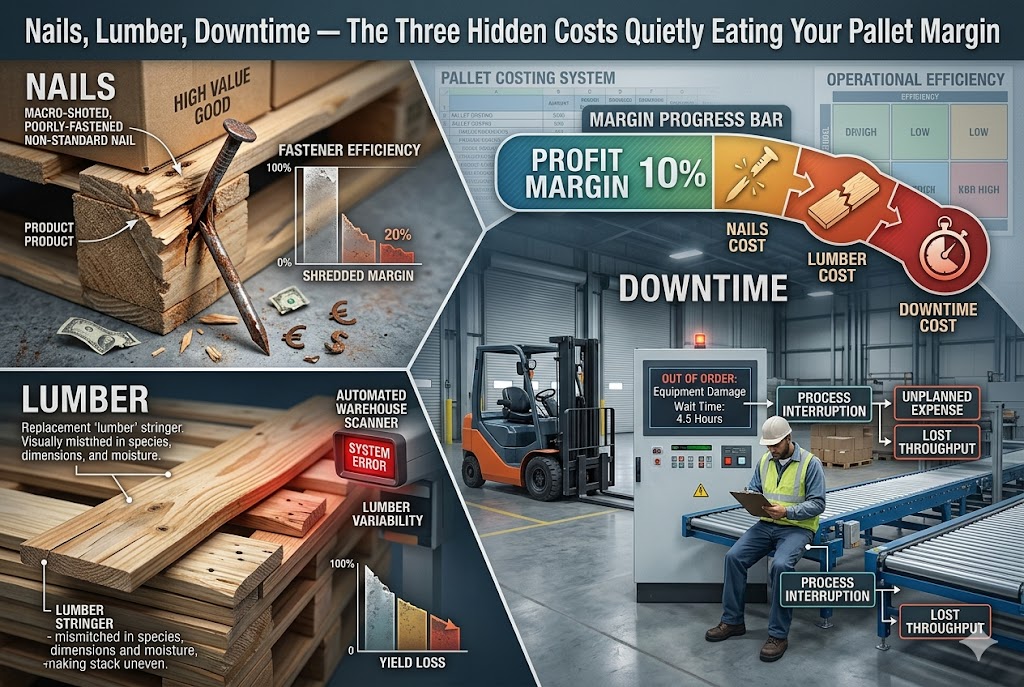 Nails, Lumber, Downtime — The Three Hidden Costs Quietly Eating Your Pallet Margin